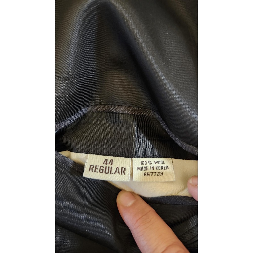 Pronto Uomo Blazer Mens 44R Gray 100% Wool Sport Coat Jacket‎ Korea Business - Picture 14 of 15